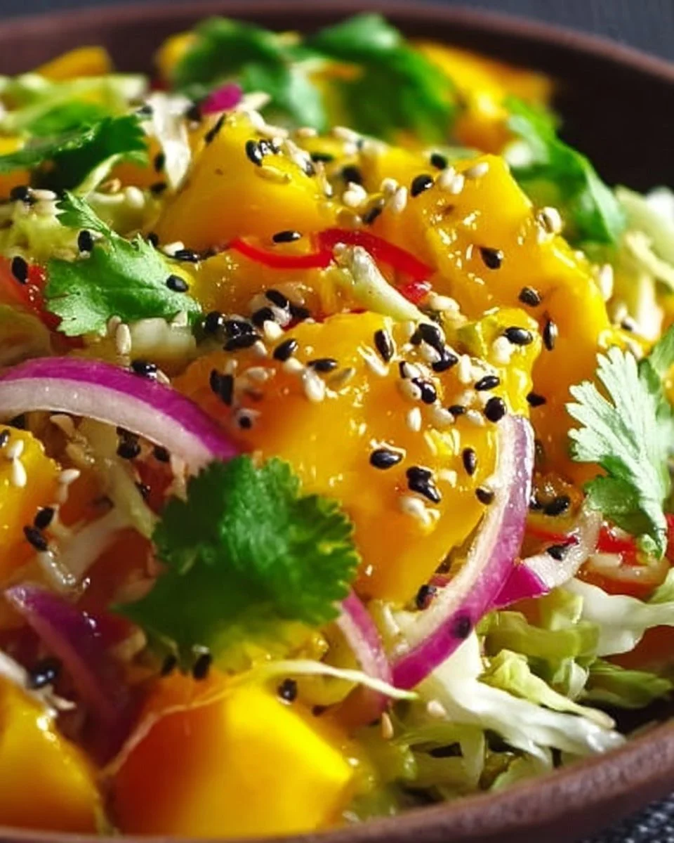 Asiatischer Sapitzkohl-Mango-Salat