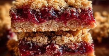 Beeren-Hafer-Riegel mit frischen Beeren und Haferflocken