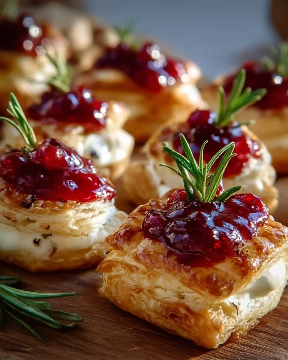 Blätterteig-Häppchen mit Camembert