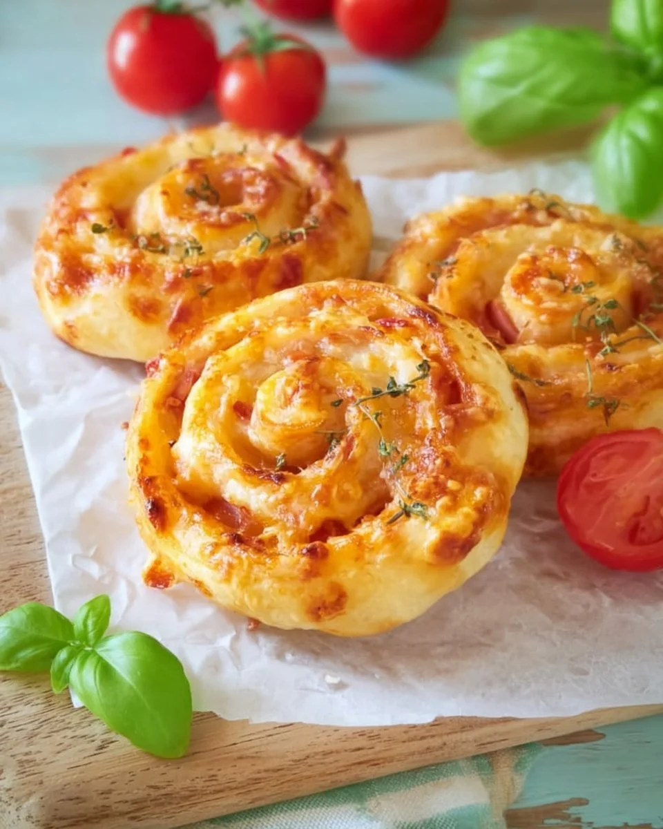 Vegetarische Blätterteigschnecken mit leckerer Füllung