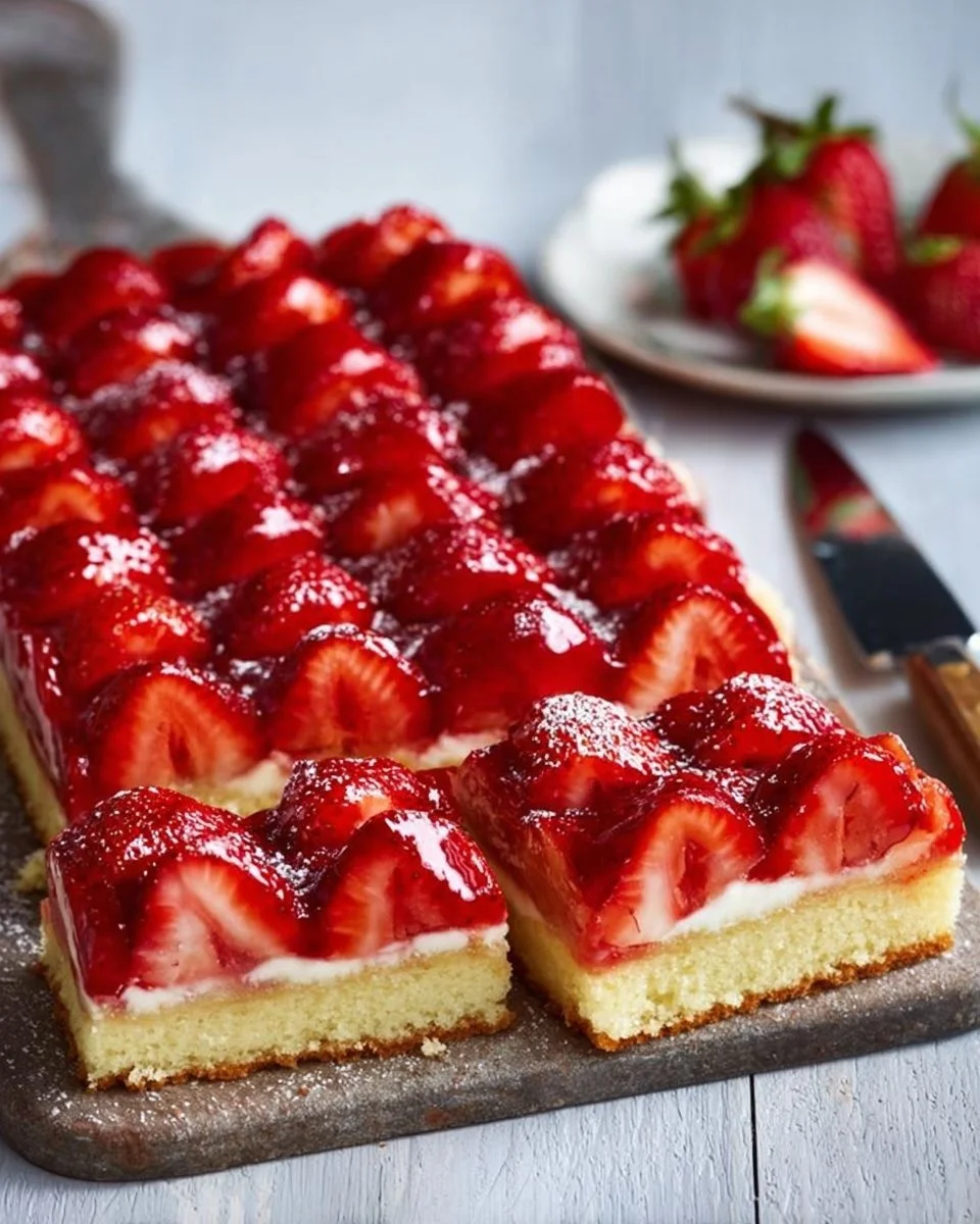 Erdbeerkuchen vom Blech