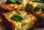 Leckerer Gemüsekuchen aus frischem Gemüse und knusprigem Teig