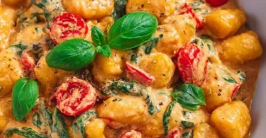Leckere Gnocchi Pfanne mit frischem Gemüse und Kräutern
