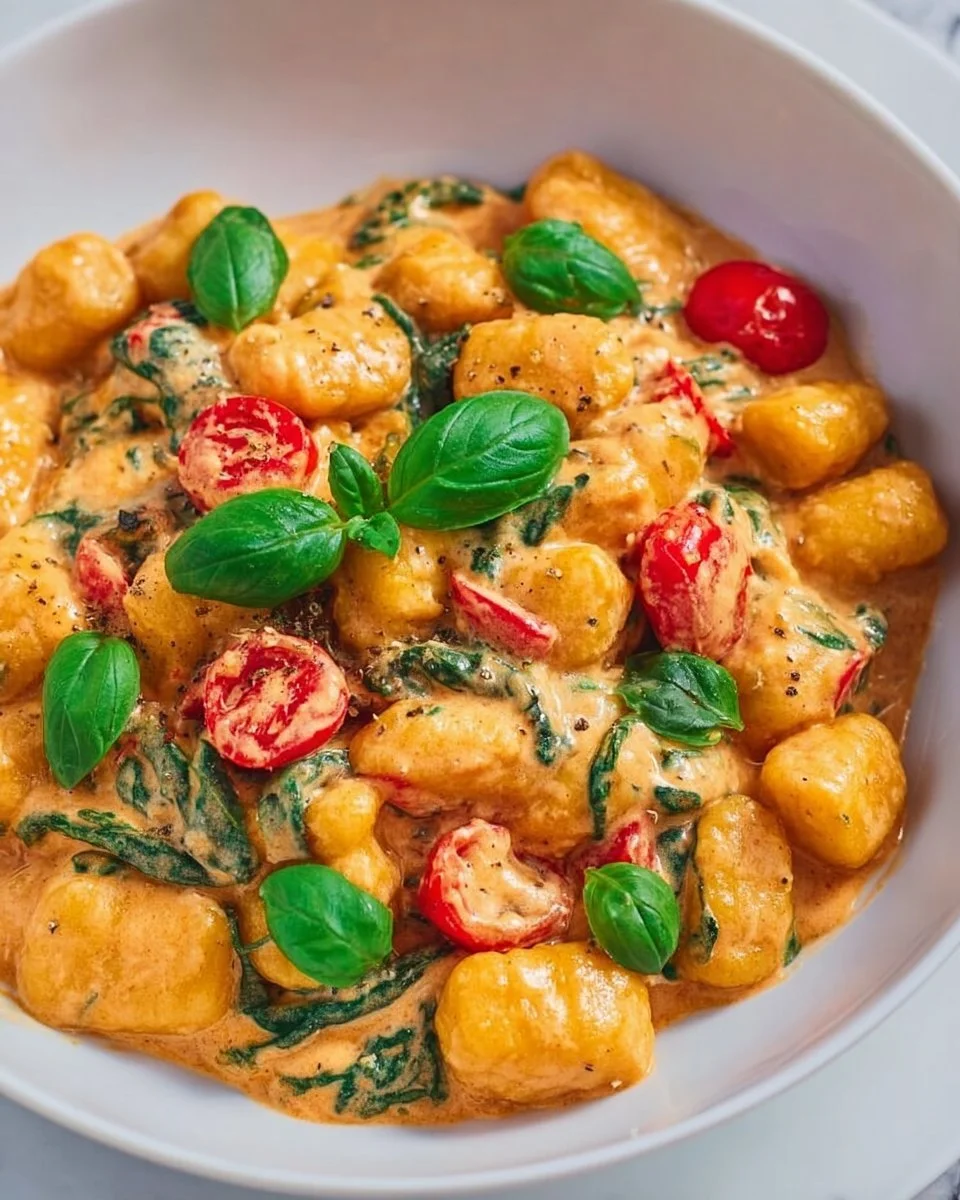 Leckere Gnocchi Pfanne mit frischem Gemüse und Kräutern