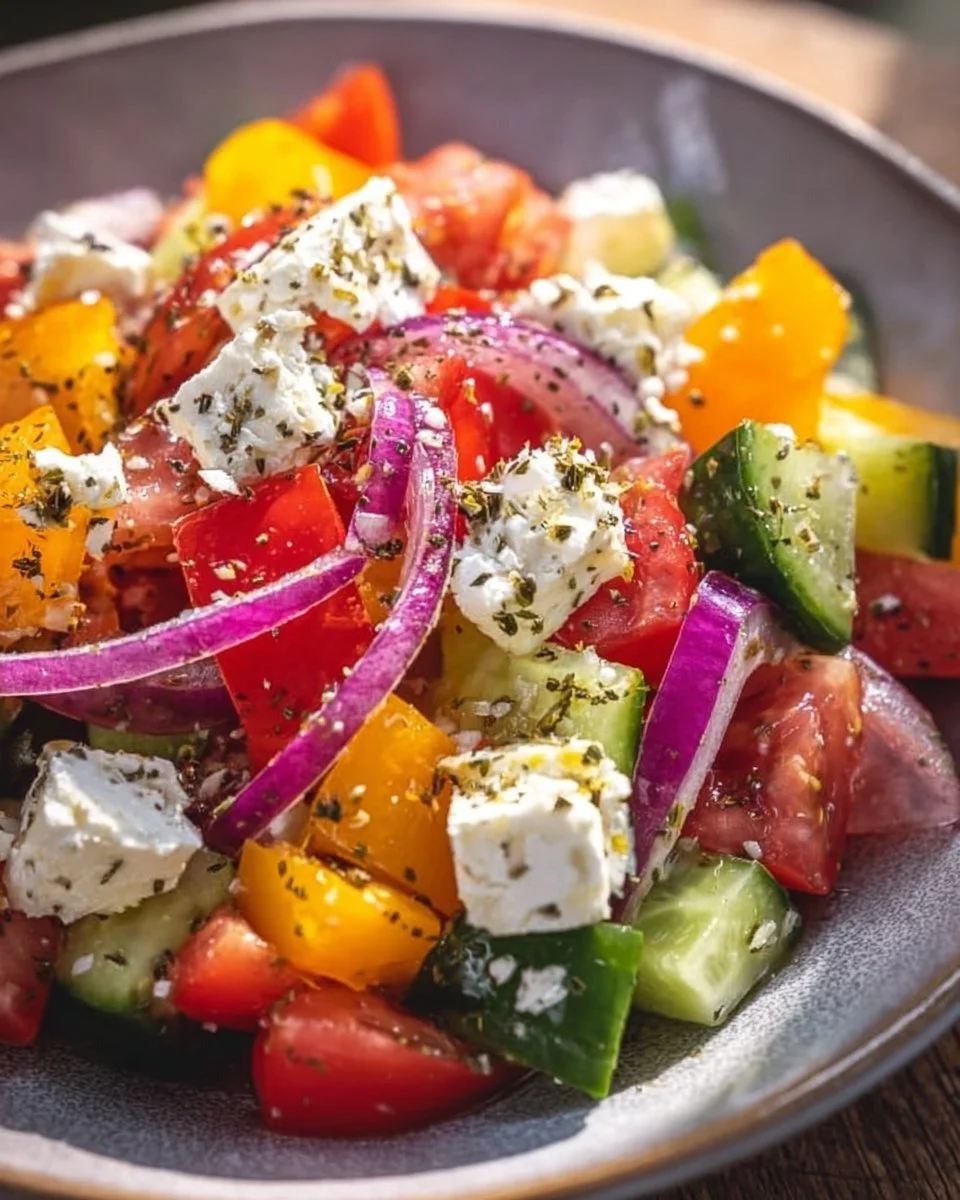 Griechischer Bauernsalat (einfaches Salat Rezept)