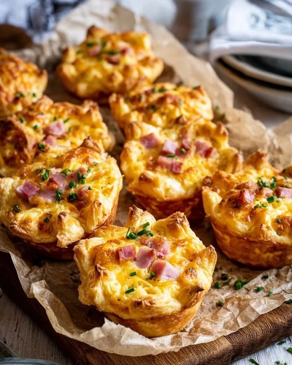 Herzhafte Muffins mit Schinken und Käse