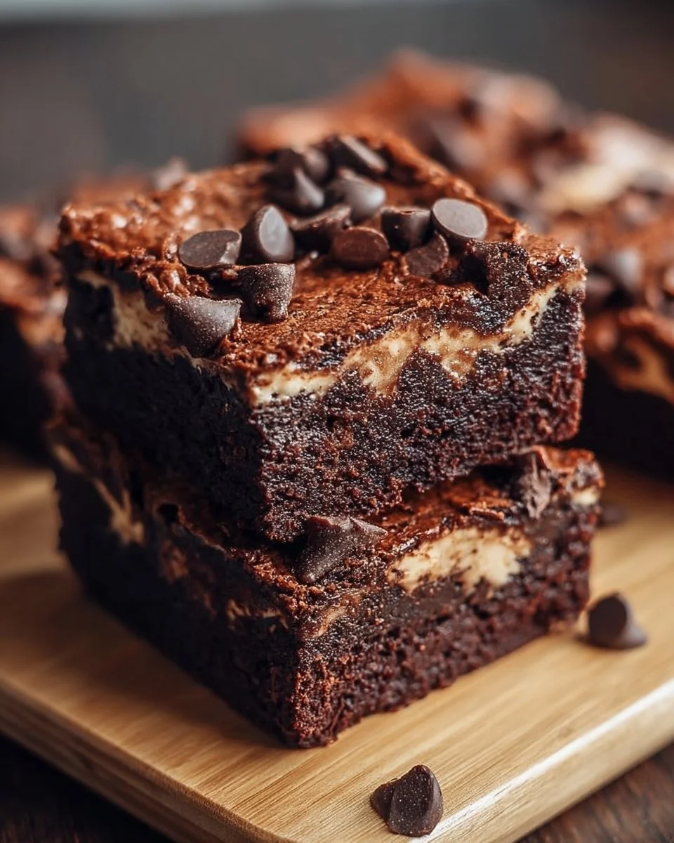 Hüttenkäse-Protein-Brownies in einer Schüssel, gesund und schokoladig