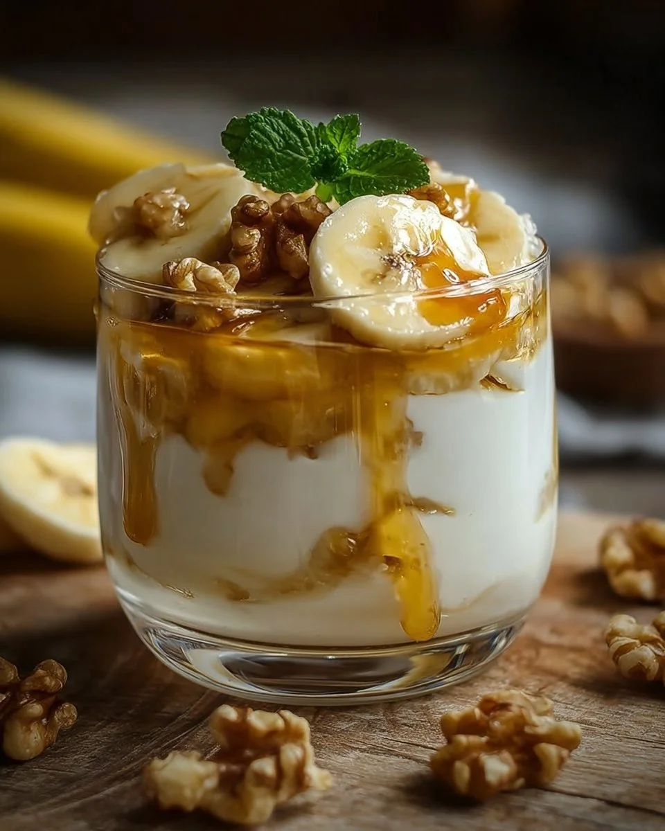 Joghurt mit Honig, Banane und Walnüssen: Genuss erleben!