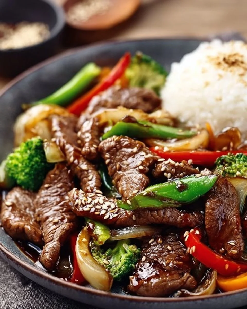 Zartes mongolisches Rindfleisch auf einem Grillbrett angerichtet.