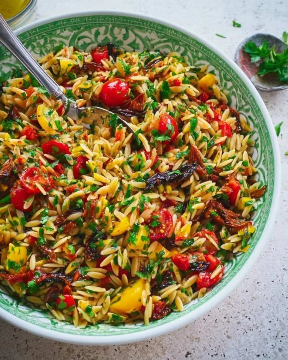 Orzo Pasta - der perfekte vegane Sommersalat!