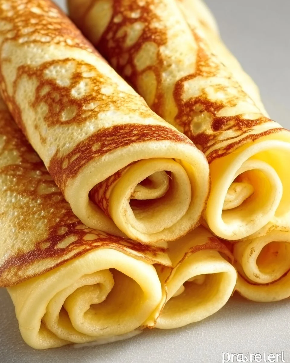 Leckere Pfannkuchen ohne Mehl auf einem Teller serviert