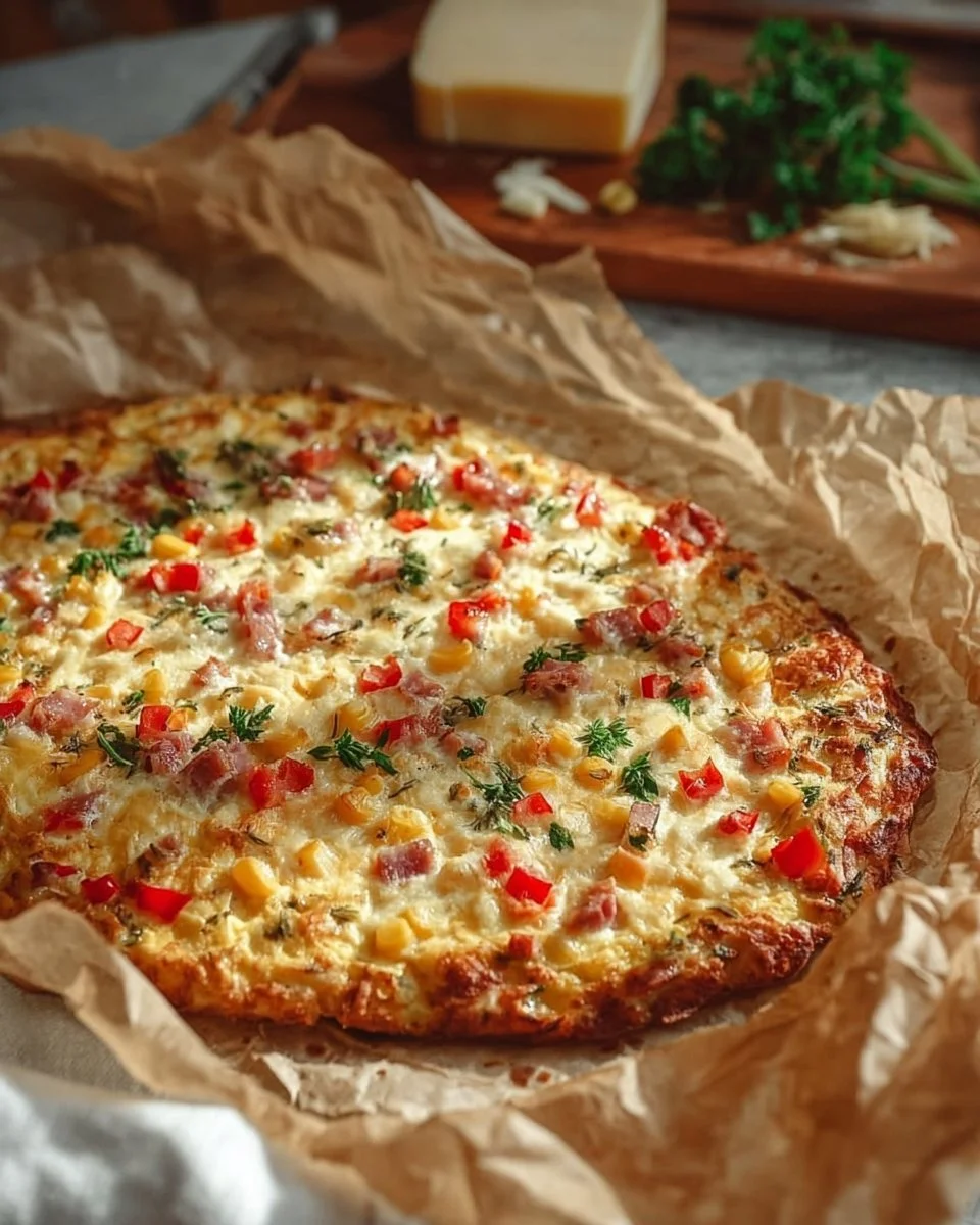 Leckere Schüttelpizza auf einem Teller mit frischen Zutaten