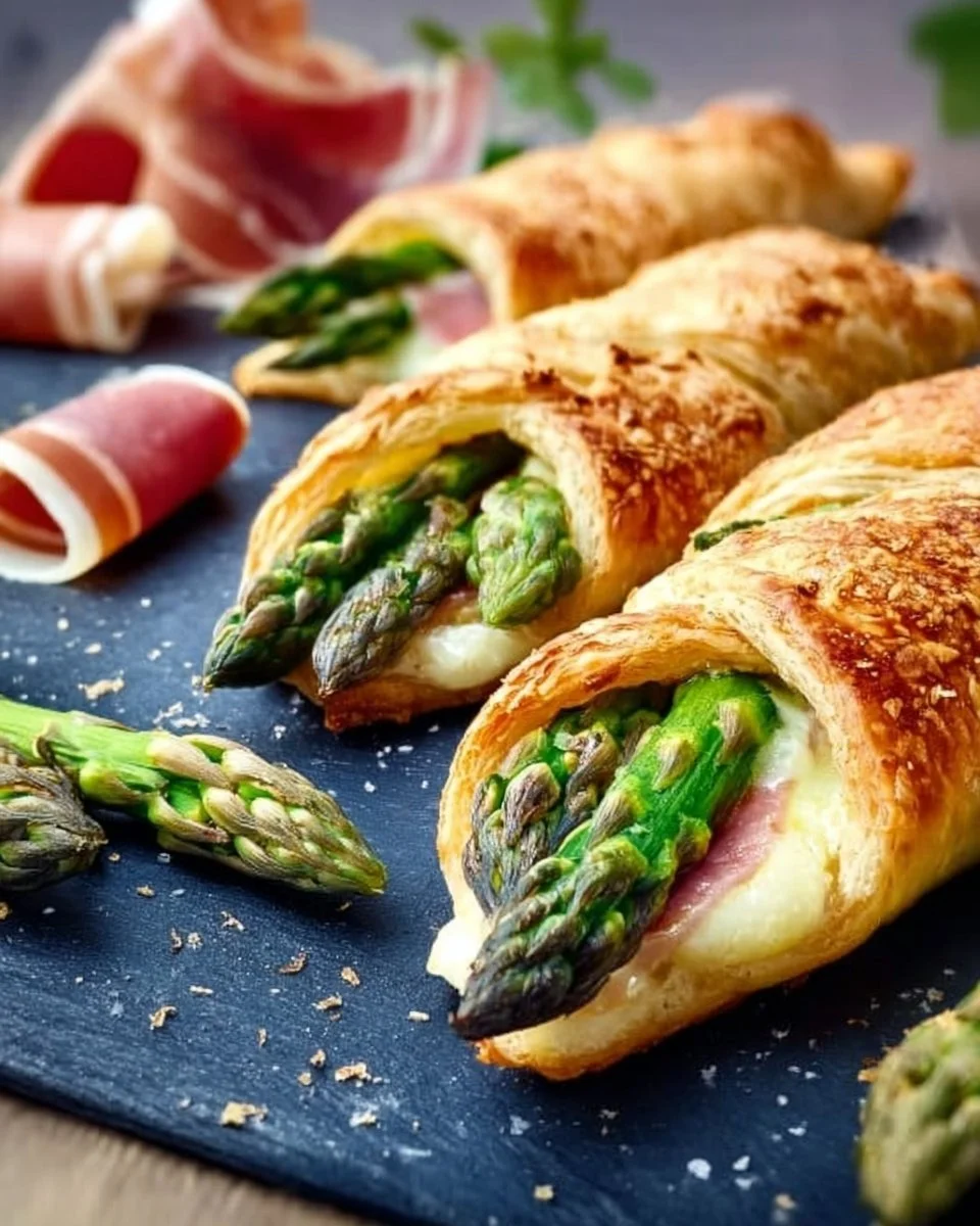 Spargel-Blätterteig-Taschen