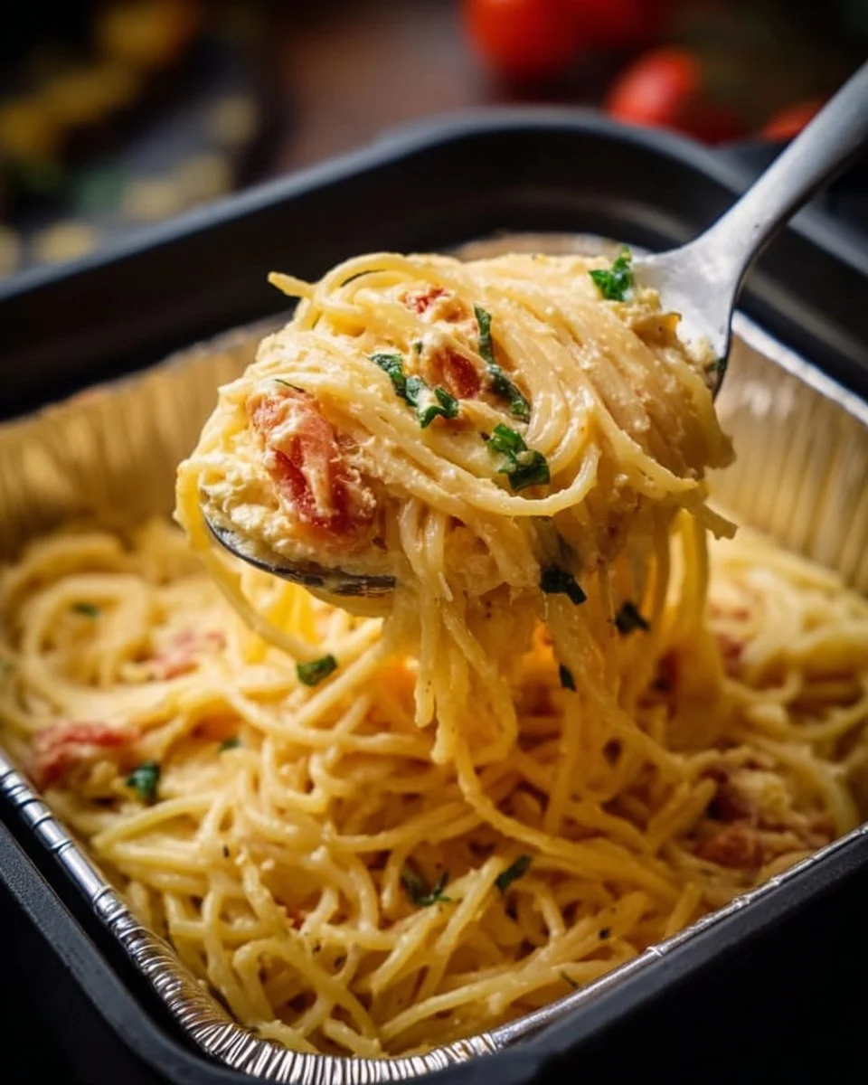 Überbackene Feta-Pasta mit cremigem Feta und frischen Zutaten
